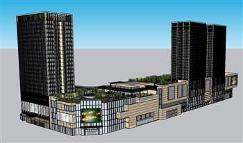 商业综合体建筑SU模型