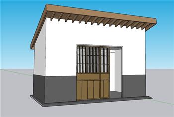 日式民房住宅SU模型