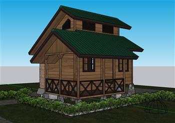 木屋住宅木房子SU模型