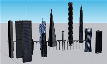 城市楼房SU模型