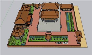 寺庙古建庙SU模型