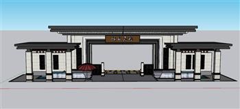 大门入口SU模型