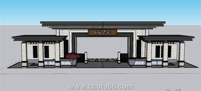 大门入口SU模型