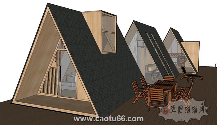 度假木屋住宅SU模型
