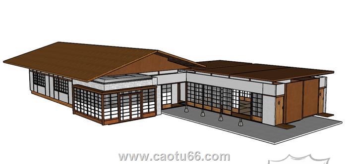 日式茶室SU模型