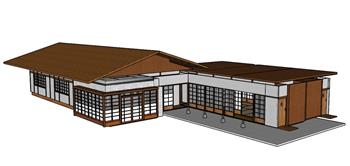 日式茶室SU模型