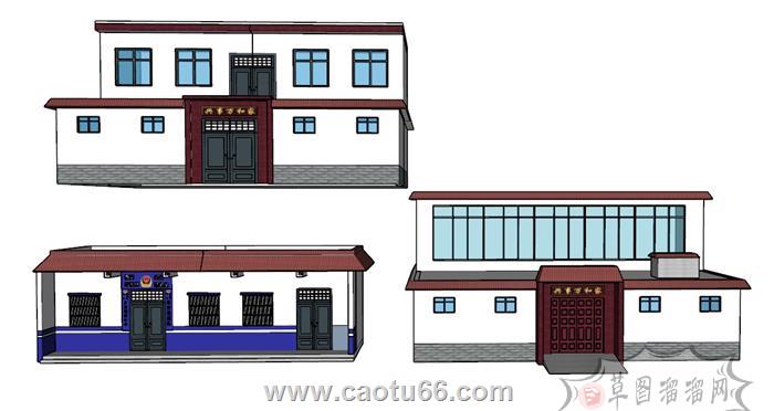 乡村民房建筑SU模型
