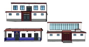 乡村民房建筑SU模型