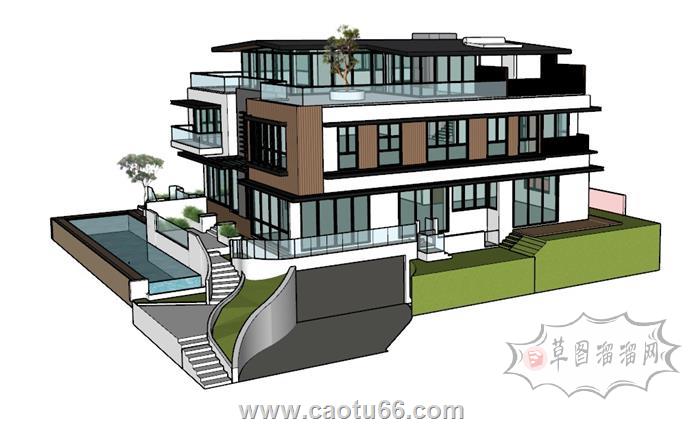 别墅建筑住宅SU模型