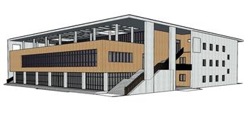 学校食堂SU模型