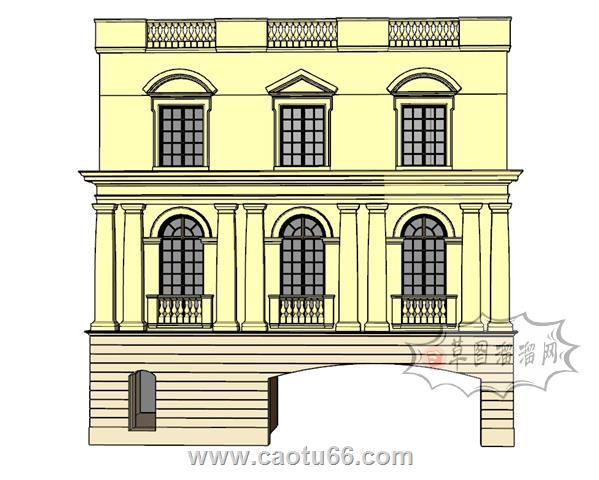 洛可可建筑SU模型