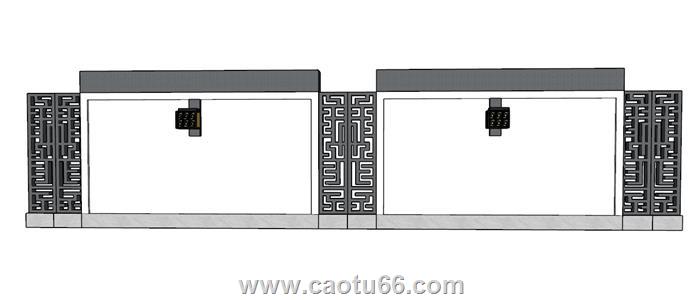 围墙SU模型