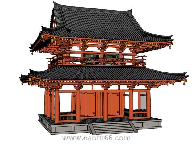 仿古阁楼SU模型