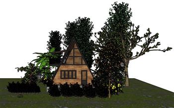 三角木屋SU模型