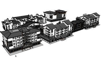 中式建筑SU模型