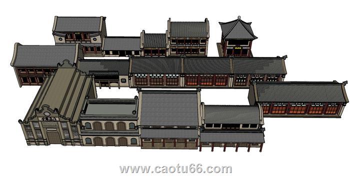 山西民居古建筑SU模型