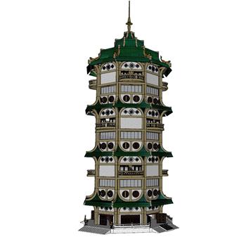 古塔宝塔古建筑SU模型