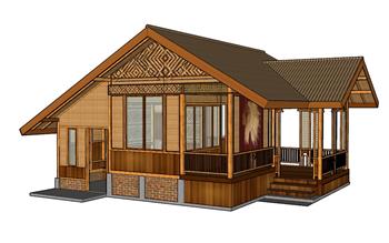 小木屋房子木屋SU模型