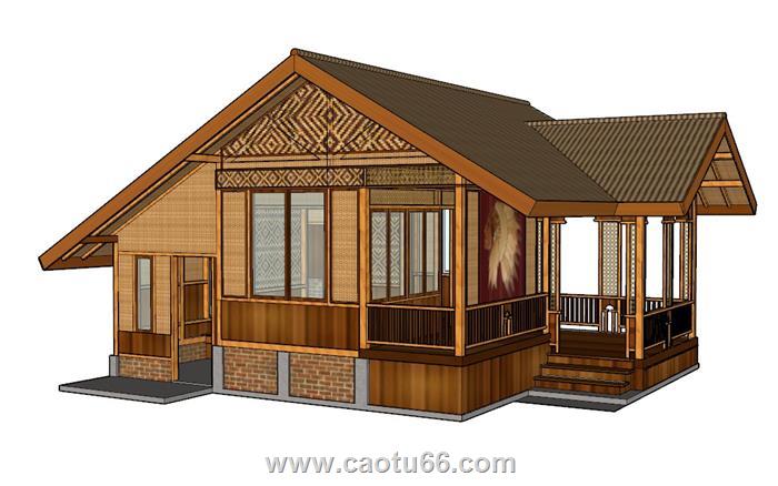 小木屋房子木屋SU模型