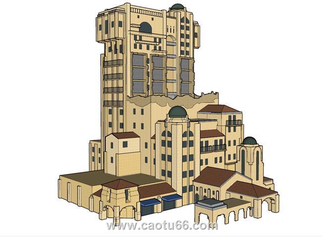 伊斯兰酒店SU模型