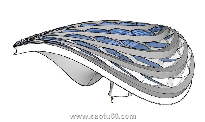 抽象现代建筑SU模型