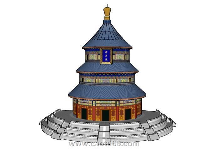 天坛古建筑SU模型