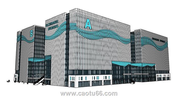 商业综合体建筑SU模型