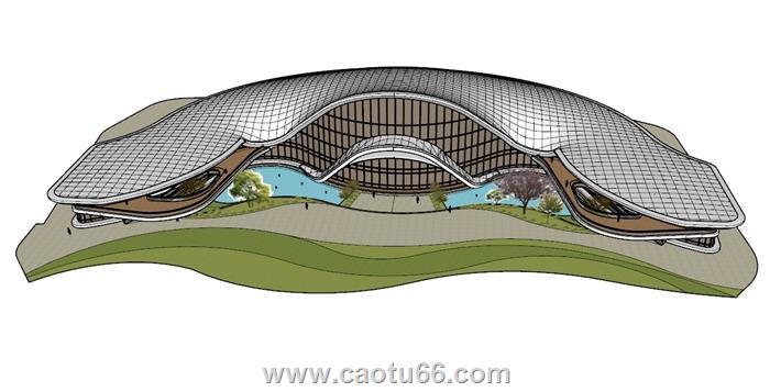 异形建筑综合体SU模型