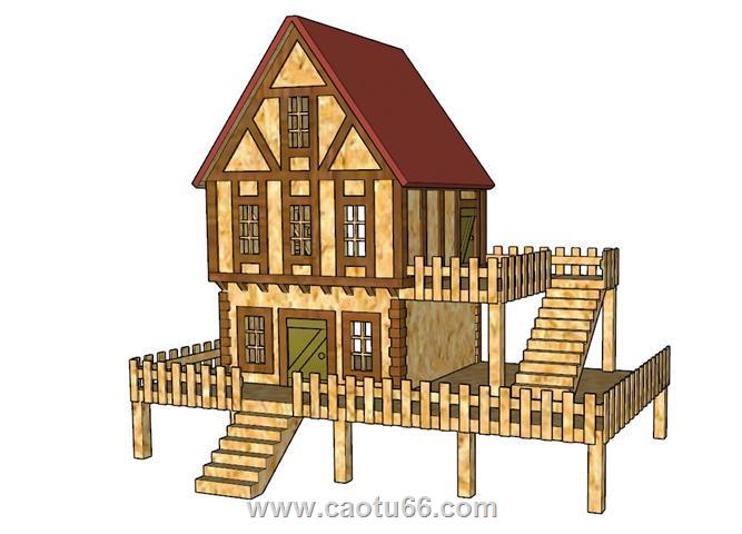 木屋SU模型