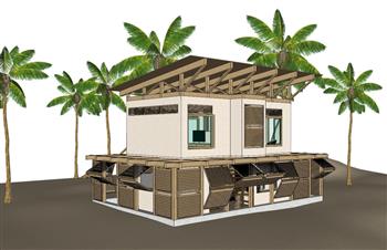 木屋住宅海景房SU模型