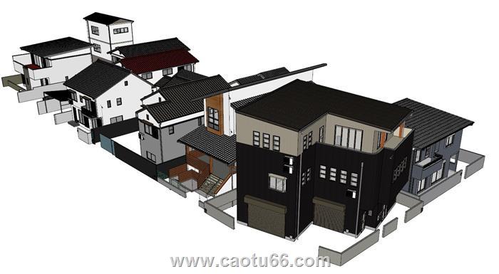 日式建筑住宅房屋SU模型