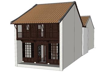 广西合院建筑SU模型