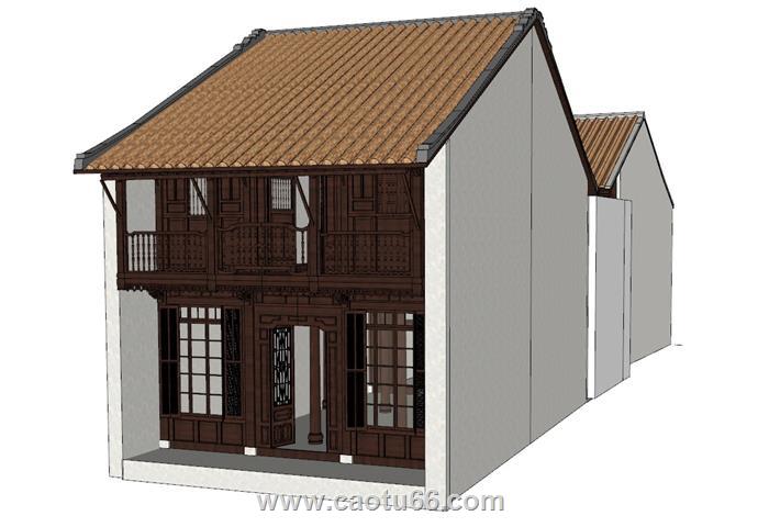 广西合院建筑SU模型