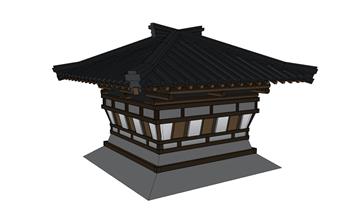 中式古建筑SU模型