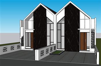 度假别墅建筑SU模型