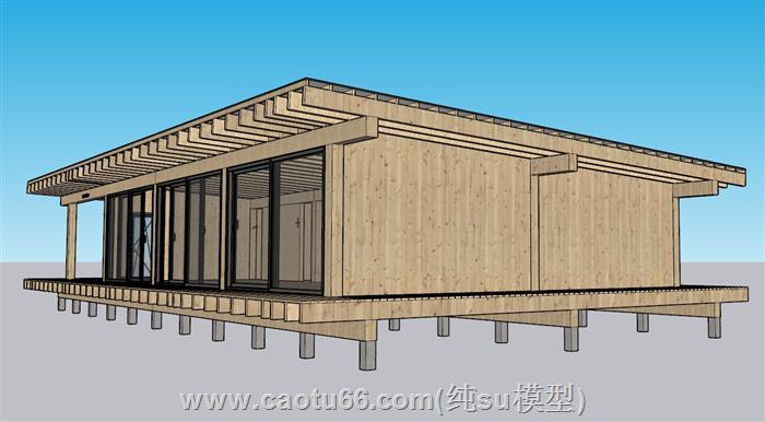 木屋休闲房SU模型