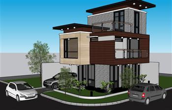 现代别墅住宅SU模型
