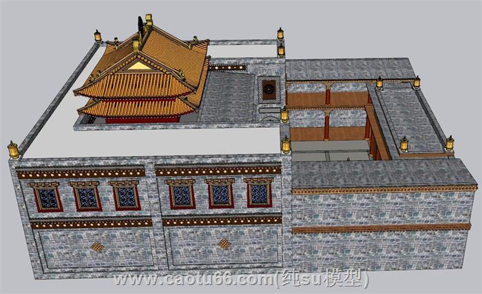 藏式建筑SU模型