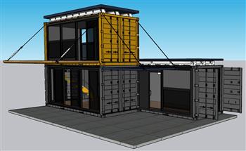 集装箱建筑SU模型