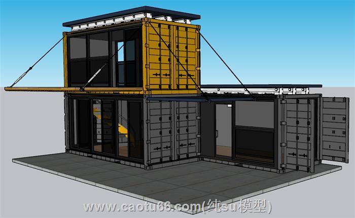 集装箱建筑SU模型