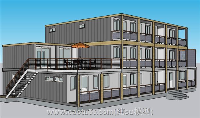集装箱住宅建筑SU模型