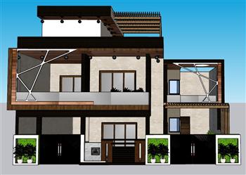 现代别墅住宅SU模型