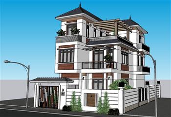 东南亚别墅住宅SU模型