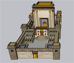 印度寺庙建筑SU模型
