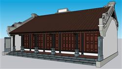 祠堂古建筑SU模型