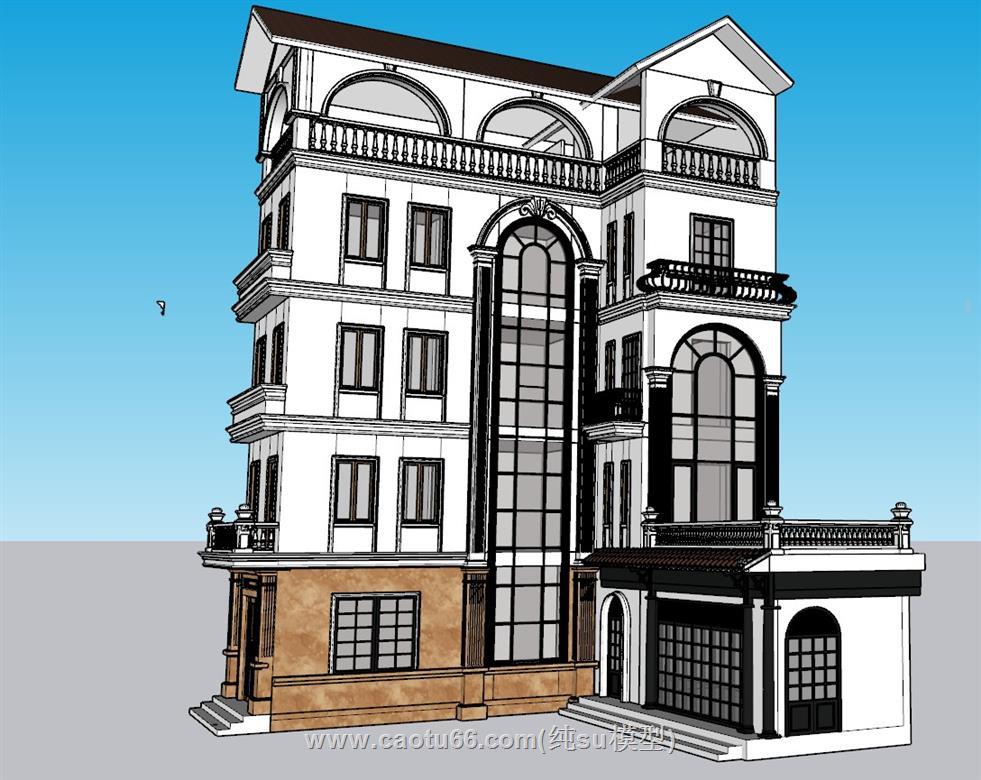 现代别墅住宅SU模型
