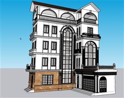 现代别墅住宅SU模型