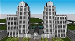 酒店建筑办公楼SU模型