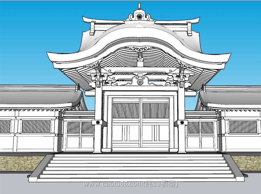 石清水八幡宫古建筑SU模型