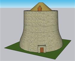 苏格兰塔楼建筑SU模型
